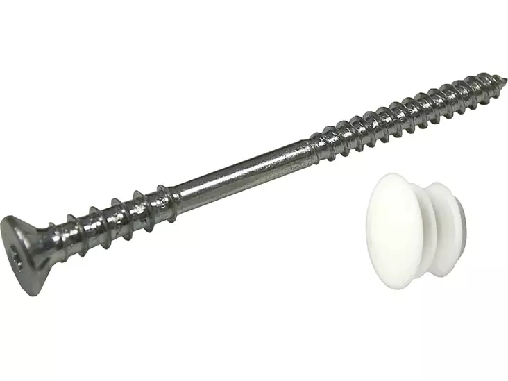 Säätökarmiruuvi 6x90mm +tulpat 8kpl - Tulpat ja huopatassut - 6414675054413 - 1