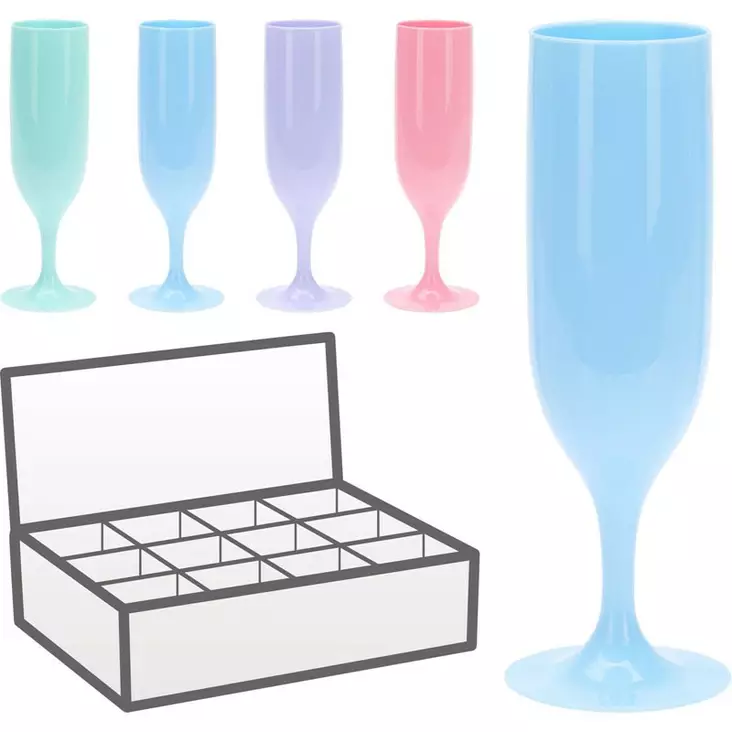 Samppanjalasi muovinen 177ml, värilajitelma - Juomalasit - 8721037402613 - 1