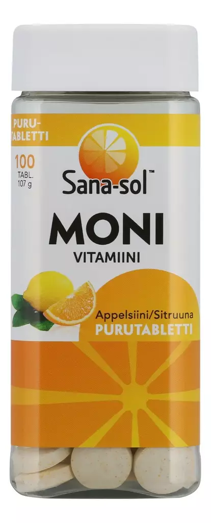 Sana-sol Monivitamiini Appelsiini/Sitruu - Vitamiinit ja mineraalit - 5702071503873 - 1