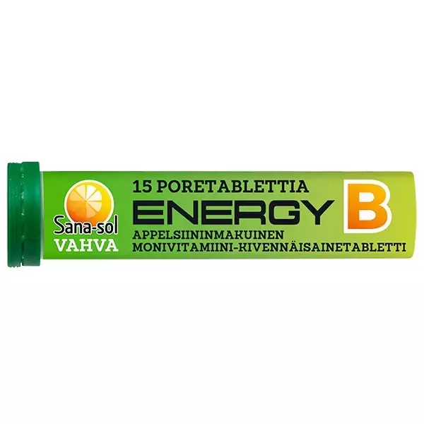 Sana -sol poretabletti b energy appelsii - Vitamiinit ja mineraalit - 5702070011133 - 1