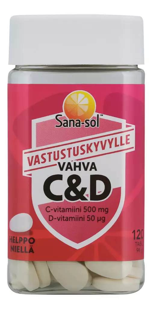 Sana-sol vahva c&d vitamiini 120kpl - Vitamiinit ja mineraalit - 5702071501473 - 1