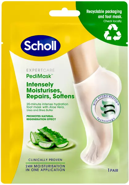 Scholl Pedimask Aloe Vera jalkanaamio - Jalkojenhoitotuotteet - 5701092115393 - 1