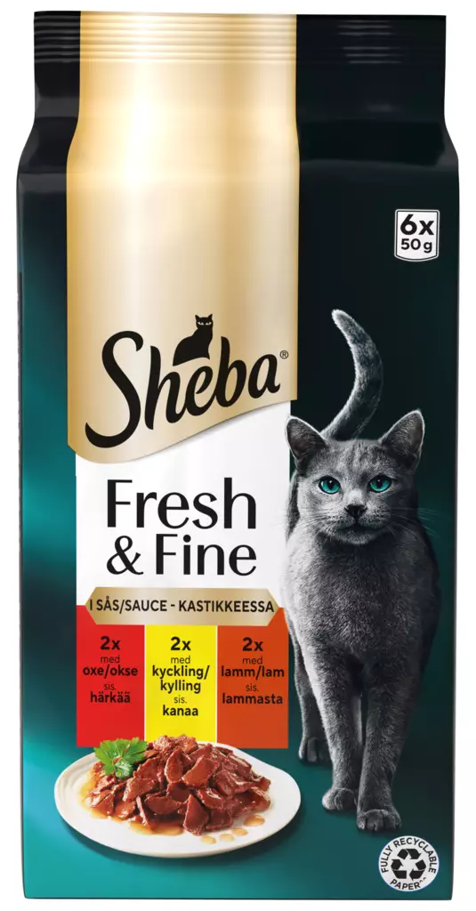 Sheba Fresh&Fine Sekoitus 6x50g - Kissan märkäruoat - 4770608265953 - 1