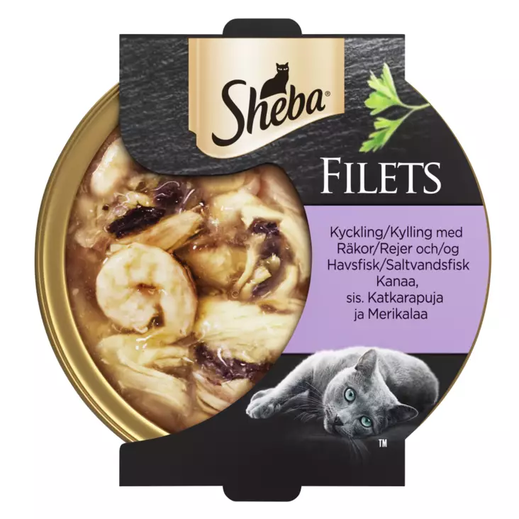 Sheba Kanafile,katkarapu,merikala 60g - Kissan märkäruoat - 4008429134753 - 1