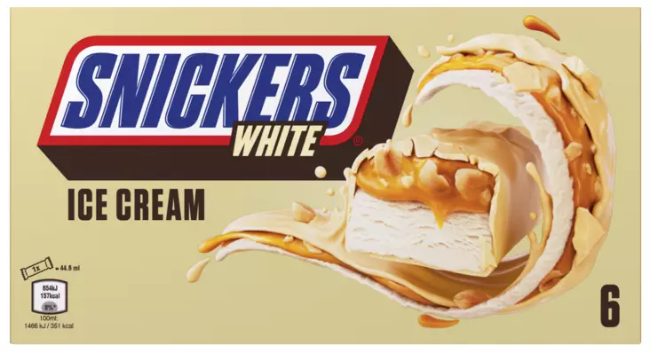 SNICKERS WHITE JÄÄTELÖPATUKAT 267,6ML - Kissat - 5000159509633 - 1