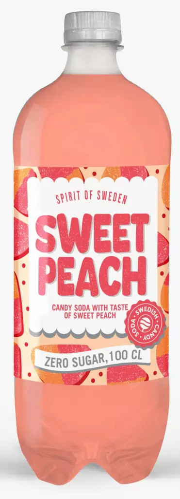 Spirit of sweden Sweet Peach zero 1l - Virvoitusjuomat ja mixerit - 7312725144703 - 1