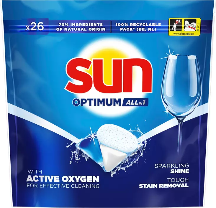 Sun Optimum konetiskitabletit All-in1 - Astianpesuaineet - 8720181376313 - 1