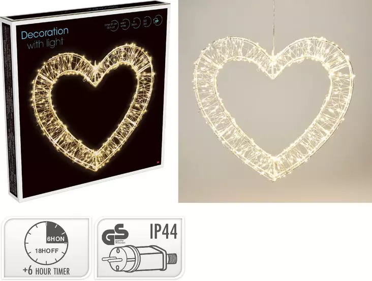 Sydän Led 500 lämminvalkoinen - Jouluvalot - 8721461013553 - 1
