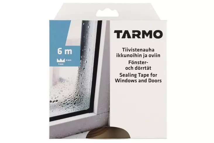 Tarmo ikkunatiiviste e-profiili 6m ruske - Ovi- ja ikkunatiivisteet - 6410412062543 - 2