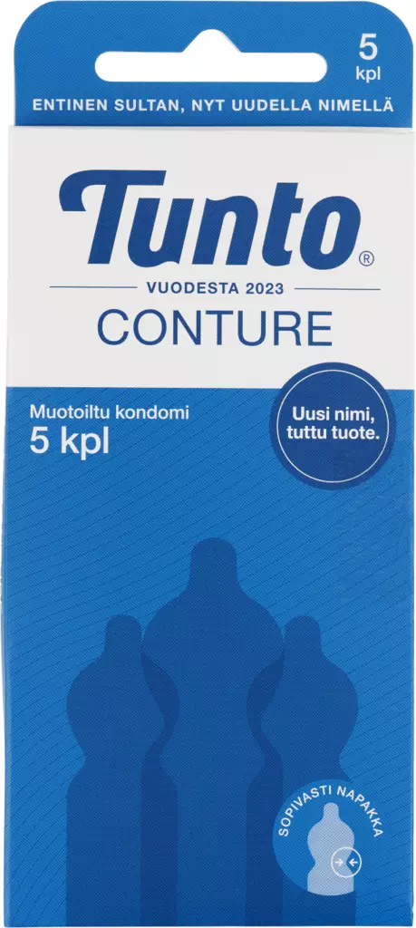 Tunto kondomi 5kpl Conture muotoiltu - Ehkäisy ja seksuaalisuus - 7310572200283 - 1