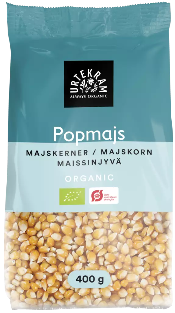 Urtekram Maissinjyvä luomu 400g - Popcorn - 5765228112533 - 1