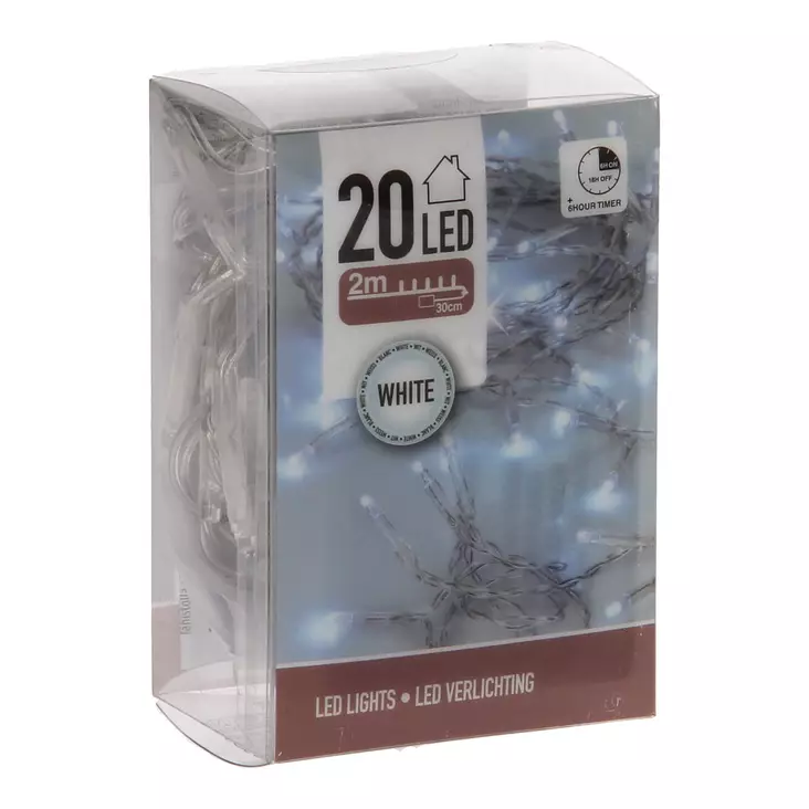 Valoketju 20led paristok. ajastin - Jouluvalot - 8719202599633 - 1