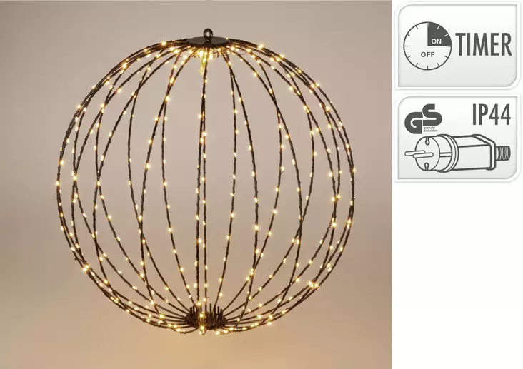 Valopallo led400 60cm lämminvalkoinen - Jouluvalot - 8721461203633 - 1