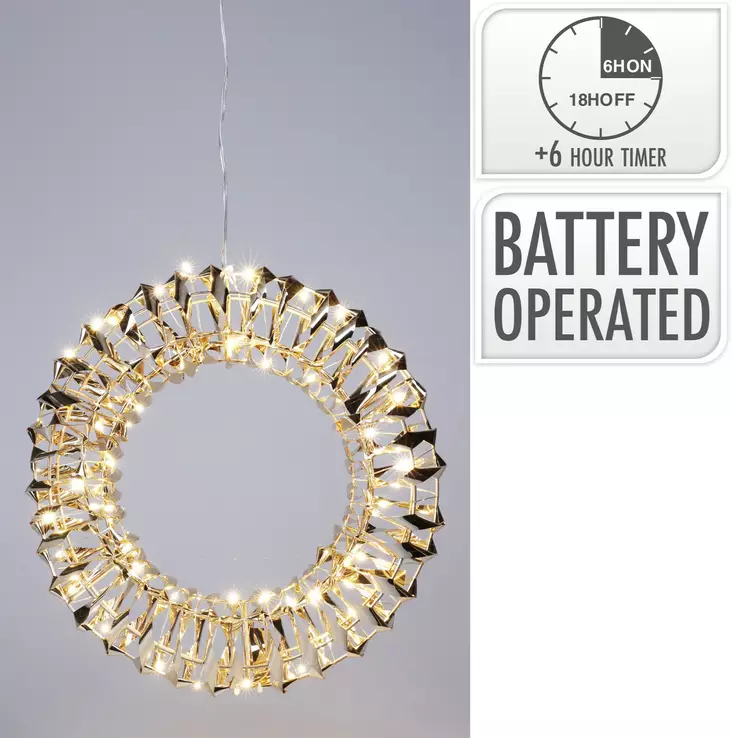 Valorengas 30cm kulta 50Led - Jouluvalot - 8721037206693 - 1