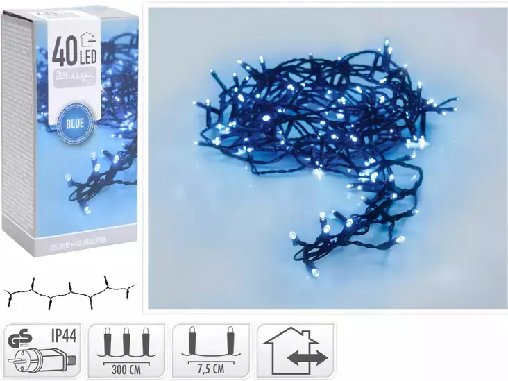 Valosarja sininen 40 led - Jouluvalot - 8719202259353 - 1