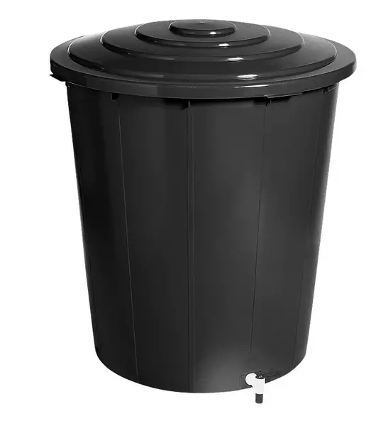 Vesisaavi musta 200L kansi + hana - Jäteastiat - 8008133452033 - 1