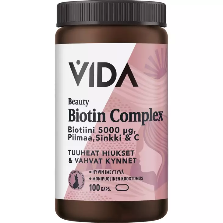 VIDA BEAUTY BIOTIN COMPLEX 1OOKAPS - Vitamiinit ja mineraalit - 6430080440153 - 1
