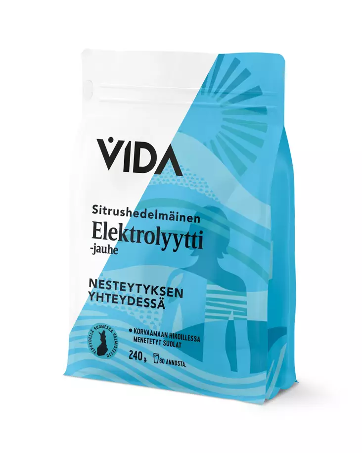 Vida elektrolyyttijauhe sitrus 240g - Urheiluravinteet ja -valmisteet - 6430080440313 - 1
