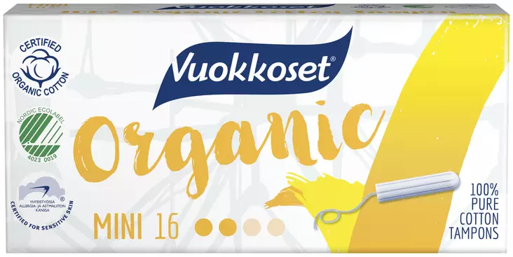 VUOKKOSET ORGANIC TAMPONI MINI 16 KPL - Hiustenhoito ja hiuskoristeet - 6414100889153 - 1