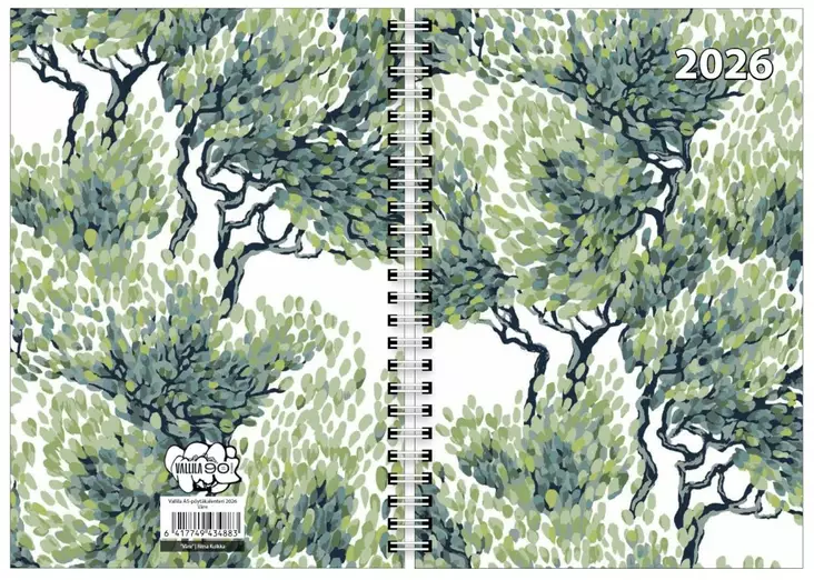 Vuosikalenteri 2026 Vallila A5 Väre gree - Kalenterit - 6417749434883 - 1