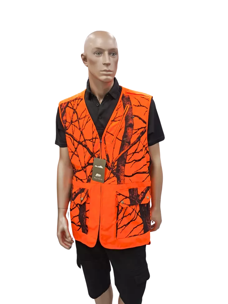 Wild Bear metsästysliivi oranssi camo N2007 3XL-5XL Koot: 3XL/4XL/5XL - Metsästys, aseet ja maalitaulut - 6419285104213 - 1