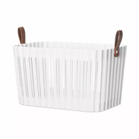 4Living Säilytyskori Air valkoinen 31x22x18 cm - Pienkalusteet - 6410416493244 - 1