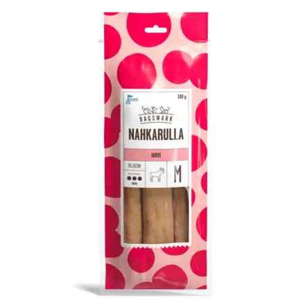 DM Nahkarulla hirvi M 100g - Koiran luut - 6430066380404 - 1