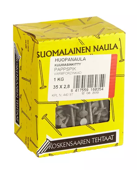 Huopanaula kuumasinkitty 35x2,8mm 1kg - Naulat - 6417559160354 - 1