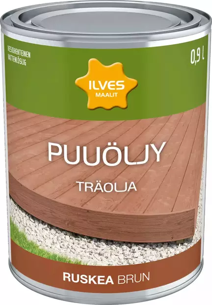 Ilves Puuöljy Ruskea Vesiohenteinen 0,9L - Puuöljyt - 6430026958964 - 1