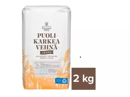 Kinnusen Mylly vehnäjauho 2kg puolikarke - Jauhot - 6418690251024 - 1