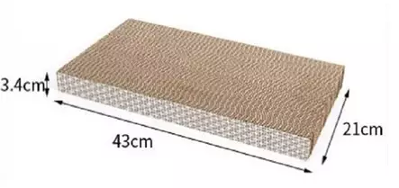 Kissan raapimisalusta pahvia 43x12,7x3,4 - Kissan tarvikkeet - 6438506000844 - 1