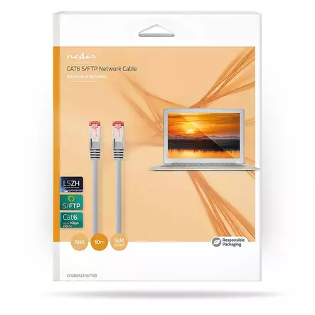 Nedis CAT6 verkkokaapeli 10m - Verkkokaapelit - 5412810289264 - 1