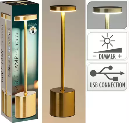 Pöytävalaisin kulta 8x34cm - Pöytävalaisimet - 8721037583534 - 1