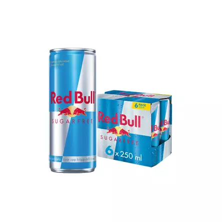 Red Bull sokeriton 0,25l 6-pack - Energiajuomat - 9002490200404 - 1