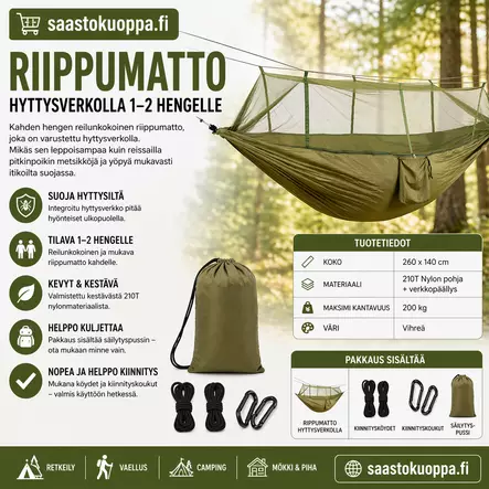 RIIPPUMATTO HYTTYSVERKOLLA - Teltat - 6438159999274 - 1