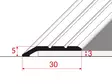 Eritasolista 30 alumiini / kulta / tarra 30 x 5/3 mm / 180 cm - Eritasolistat - 6414675112304 - 3