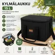 Kylmälaukku 15L 30x27x19cm musta - Kylmälaukut,kylmäkallet ja jääpalamuotit - 6438506011444 - 2