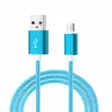 Mobia punottu kaapeli usb type-c 2.0, 3m, sininen - Puhelintarvikkeet ja laturit - 6430076522054 - 1