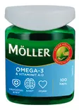 Möller omega-3 &vitamiinit A-D 100kaps. - Vitamiinit ja mineraalit - 5702071506904 - 1