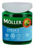 Möller omega-3 &vitamiinit A-D 100kaps. - Vitamiinit ja mineraalit - 5702071506904 - 1
