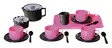 Plasto Kahviastiasto neljälle, pinkki - Kotileikit ja roolileikit - 6410310429684 - 1