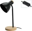 Pöytälamppu metalli/puu musta - Pöytävalaisimet - 8720573954204 - 1