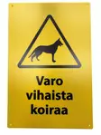 Safemate varoitusmerkki varo vihaista koiraa, 20 x 30 cm - Kyltit, opasteet ja numerot - 6418536017494 - 1