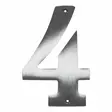 Talonumero 4 /150mm mattakromi - Kyltit, opasteet ja numerot - 6414675110294 - 1
