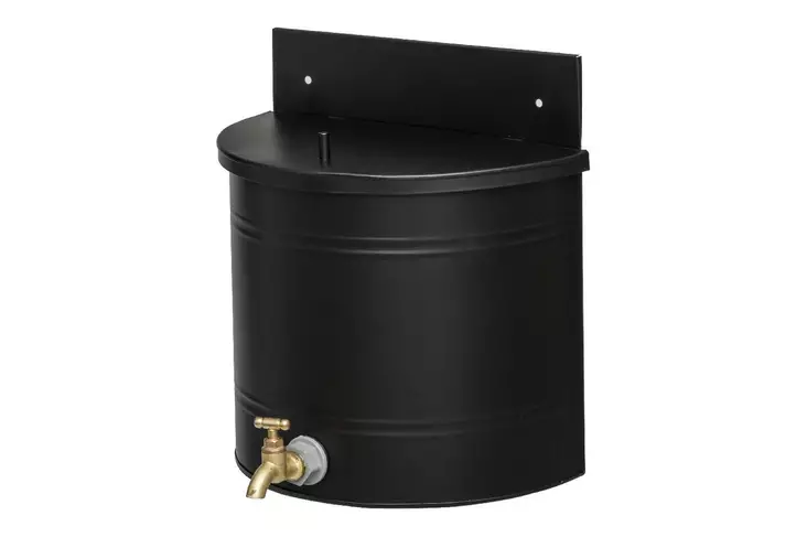 4living pesusäiliö seinälle 10l musta - Pihakoristeet - 6410413040854 - 1