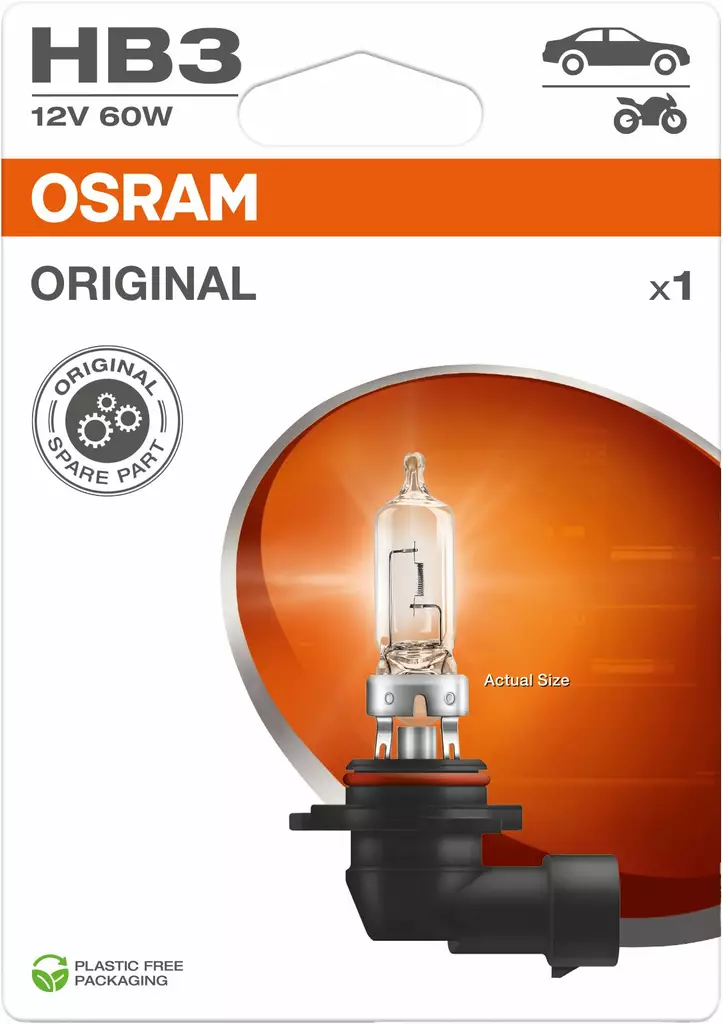 Osram Original 12V 60W HB3 polttimo - Halogen ajovalot ja polttimot - 4062172395304 - 1