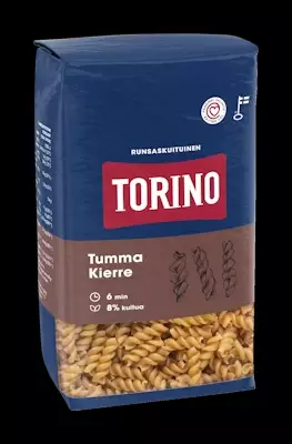 Torino tumma kierrepasta 500g - Pastat, riisit ja jauhot - 6411200108894 - 1