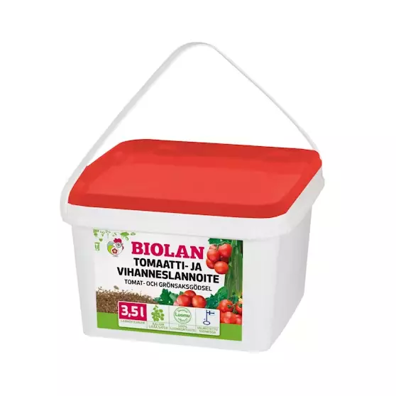 Biolan Tomaatti-ja vihanneslannoite 3,5L - Puutarhalannoitteet - 6411960155534 - 1