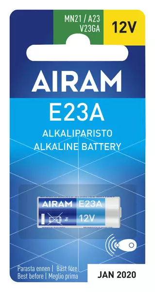 Airam alkaaliparisto E23A 12V - Nappiparistot - 6435200138194 - 1