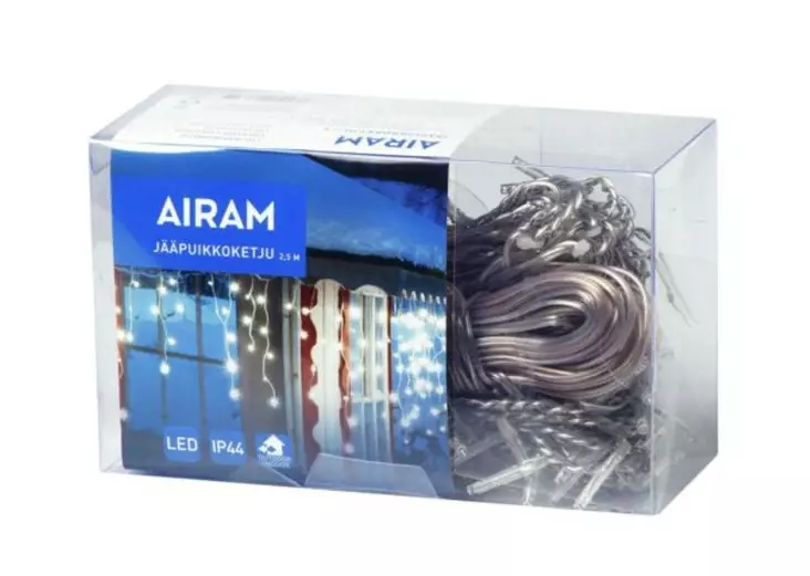 Airam Led jääpuikko 2,5M lämmin valkoine - Jouluvalot - 6435200138354 - 1